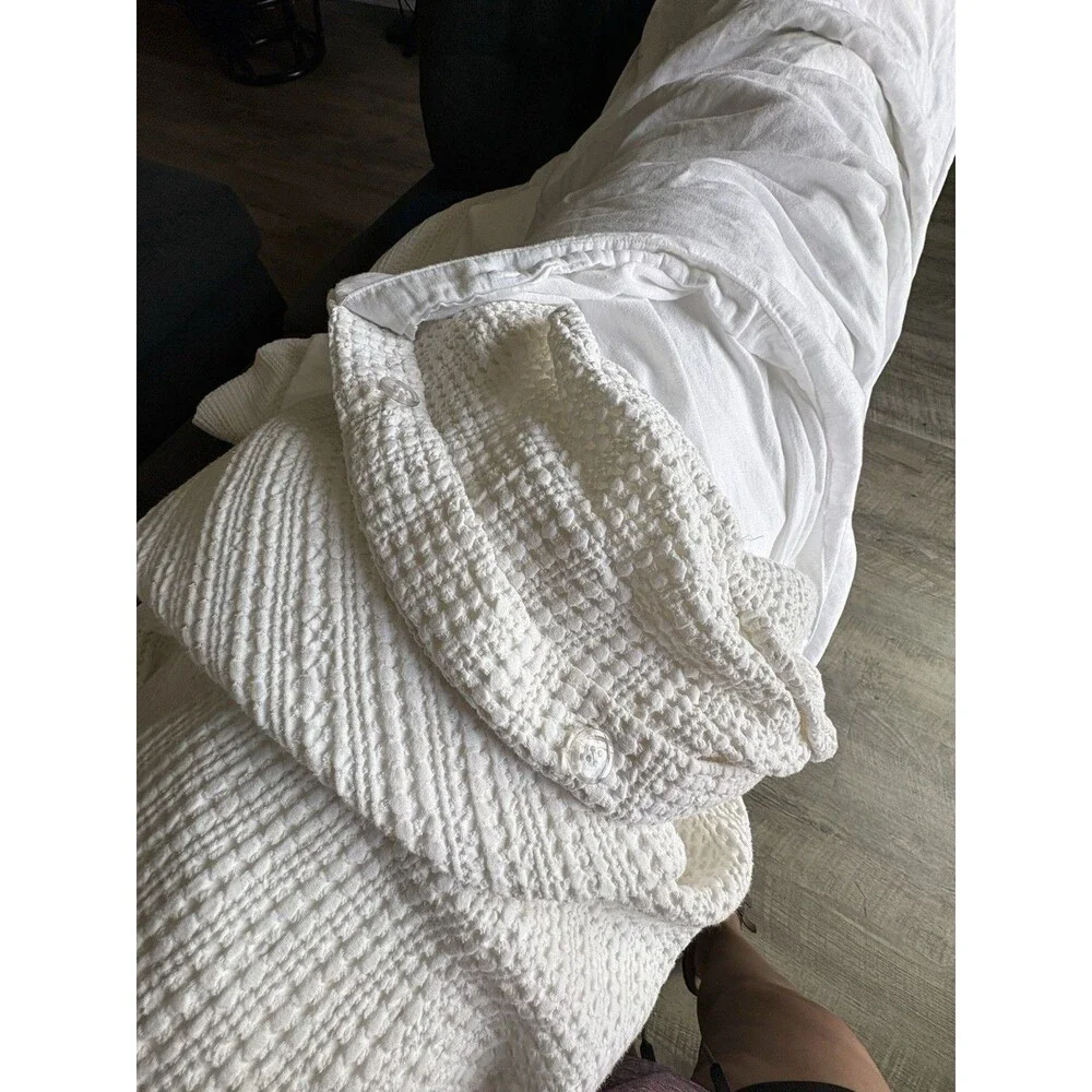 Pottery Barn Honeycomb Cotton Duvet Cover W/ Sham King/Cal King Pls Read Details